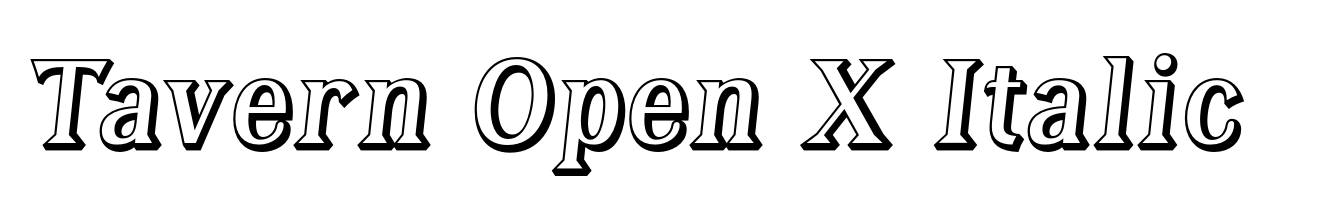 Tavern Open X Italic